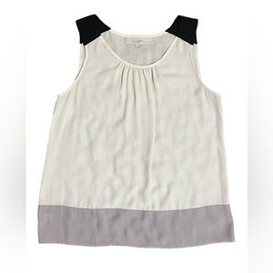 SALE 2/$12 Loft Blouse Women's SP Sleeveless Minimalist Colorblock